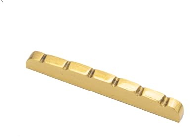 DIAO79NI 1Pcs 42.5mm Guitar Brass Nut Pre-Slotted Nut Replacement for Strat Tele Style Electric Guitar, 42.5x2.9x6mm