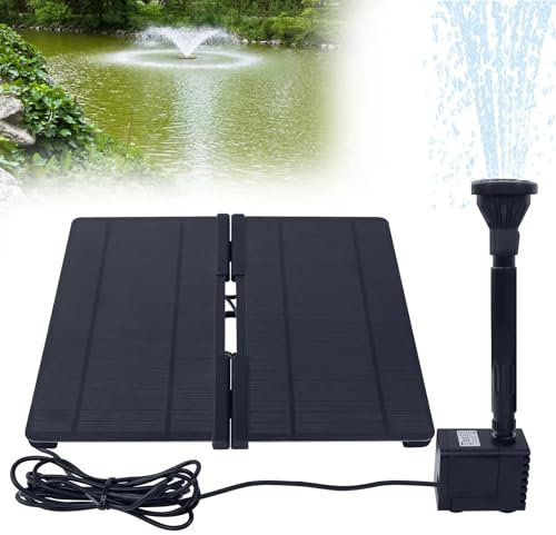 ACXIN 20W Solar Springbrunnen mit 6 Fontänenstilen – Faltbare Solar-Teichpumpe mit Verstellbarem Ständer – Für Garten, Teich, Vogelbad & DIY-Wasserspiele