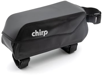 Chirp H2O Tour Oberrohrtasche 1 Liter Volumen Fahrradtasche 100% Wasserdicht universelle Klettbefestigung Magnet-Deckelverschluss, Farbe:schwarz, Größe:1 Liter