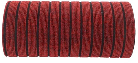 TOBBOMEY Dalles de moquette adhésives : Tapis de sol antidérapant à coller soi-même, idéal pour chambre et salon, 40 x 300 cm (noir et rouge).