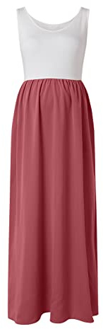 Generisch Robe d'été pour femme enceinte, sans manches, imprimé rayé, débardeurs d'allaitement, robe d'allaitement