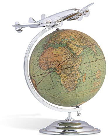 Authentic Models AP108 - Globus mit Flugzeug Lockeed L-1049 26,5 x 22 x 31 cm