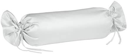 fleuresse 9200 Colours Interlock Jersey Kissenbezug für Nackenrolle aus 100% Baumwolle, Oekotex Standard 100, 15 x 40 cm, weiß