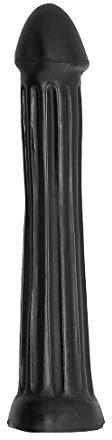 Belgo Prism X-man - AB30 - All Black Klaus - Dildo in Penis Form, mit Längsrillen und strukturierter Eichel, ohne Hoden - schwarz - ca. 31,5 cm lang - Ø ca. 45-55 mm
