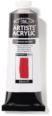 Winsor & Newton 2320421 Professional Acrylfarbe in Künstlerqualität, hohe Farbbrillanz & Deckkraft, Archivqualität, 60ml Tube - Naphtholrot Hell