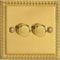 Varilight JGP252 LED Georgian Brass V-PRO Classic 2 x 250W 2-Way Push-On Push-Off Trailing Edge Dimmer