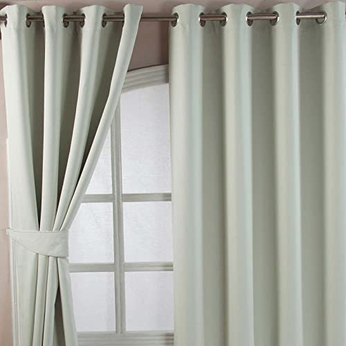 HOMESCAPES Cream Eyelet Ring Top Blackout Thermal Curtain Pair Width 167cm (66) x 182cm (72) Drop Herringbone Chevron Textured Retro Geometric Design. FREE SWATCHES.