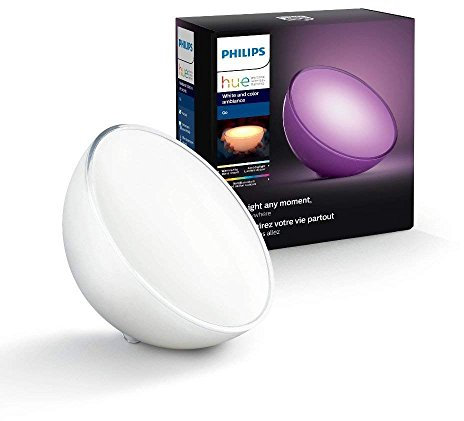 Philips Hue Go - Lámpara LED (conexión inalámbrica, iluminación inteligente, luces que cambian de color, compatible con Apple Homekit y Google Home), blanco