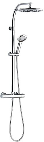 Wirquin 60721387 Colonne de douche Siena Comfort avec mitigeur thermostatique 3 jets, chromé
