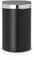 Brabantia 30L Kitchen Touch Bin New (Matt Black/Matt Steel) Removable Lid, Soft-Touch Open, Easy Clean Rubbish Waste Bin Plus Bin Bags