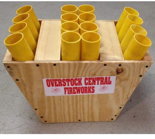 16 Shot Fireworks Fan Rack With 1.75 Fiberglass Mortar Tubes