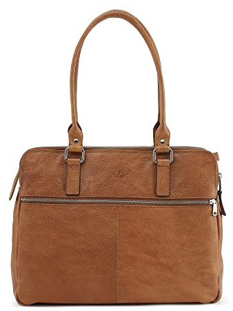 ADAX Stylish Elegant Echtleder Handtasche Umhängetasche Damen, Braun Moderne Mittelgroß 14 Desigual Schultertasche für Schule, Arbeit und Tagesausflüge - Gerda