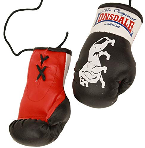 Lonsdale Erwachsene (Unisex) Mini Boxing Gloves Werbeartikel, Schwarz, S EU