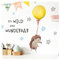 Little Deco Sticker Spruch sei wild & Igel I Wandbild 120 x 74 cm (BxH) I Luftballon Wandtattoo Kinderzimmer Junge Tiere Wandbilder Deko Babyzimmer Kinder DL315