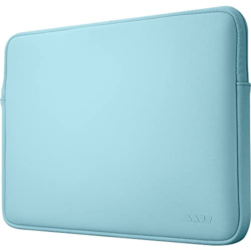 LAUT - Huex Pastell-Schutzhülle für 13 Zoll MacBook Pro, MacBook Air, Laptop, Notebook, iPad | Hochdichtes Neoprengewebe | Flauschiges Kunstfell | Innerer Reißverschluss-Schutz • Babyblau