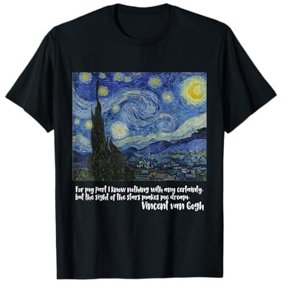 Nuit étoilée de Vincent van Gogh | Peinture célèbre T-Shirt