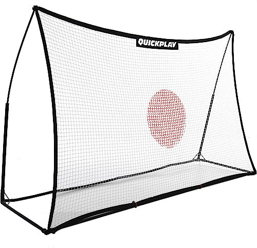 QUICKPLAY Spot Target Fußballnetz-Serie | Tragbarer Fußballtrainer für Ballfertigkeiten – mit kostenloser eCOACH-Trainings-App | Fußball-Rebound-Netz in 3 Größen erhältlich
