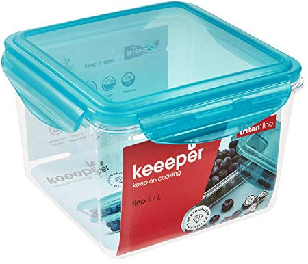 keeeper Frischhaltedose, 16 x 16 x 11,1 cm, 1,7 l, Tino Tritan, Blau