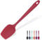 315℃ Hochhitzebeständiger Silikon Löffel Spatel: U-Taste Flexibler Nahtloser Gummispatel, Backen Kochen Silikon Teigschaber für Antihaftbeschichtetes Kochgeschirr Mischen Schaben (29cm, Rot)