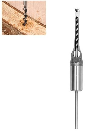 1Pcs Square Hole Mortiser Drill Bit, 6.4mm Hole Drill Bits, High Speed Alloy Steel Adjustable Mortising Chisel Woodworking Power Tool for Carpenter(6.4mm)