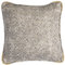Creative Co-op Quadratisches Baumwollkissen, 45,7 cm, Grau/cremefarben/goldfarben Kissen, Mehrfarbig, L x 18 W x 2 H