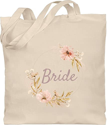 Baumwolltasche - JGA Junggesellenabschied Frauen - Bride Braut Boho - Unisize - Naturweiß - brautbeutel tasche bachelorette party baumwolle beutel jutebeutel jungesselnabschied stoffbeutel aus