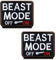 2 St. Beast Mode On Taktisches Patch Militär Moral Patch Stickerei Fun Patch Aufnäher Abzeichen dekorative Applikationen für Jacken Baseball Kappe Rucksäcke Uniform CS Hunde