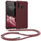kwmobile Necklace Case kompatibel mit Huawei P30 Lite Hülle - Cover mit Kordel zum Umhängen - Silikon Schutzhülle Bordeaux Violett
