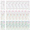 PEALOVCOM 24 Blatt Blumen Sticker Blumen Scrapbooking Aufkleber Vintage Dekorative Blumenaufkleber Selbstklebend Pflanzen Blumen Sticker für DIY Basteln Scrapbook Journals Fotoalbum