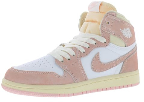 NIKE Air Jordan 1 Mid, Men's Trainers, Atmosphere White Muslin Candle, 3 Big Kid