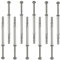 AERZETIX - C67150 - Set di 10 tasselli in plastica Ø12x180mm con flangia + 10 viti Ø8x190mm autofilettanti con flangia a testa esagonale impronta a stella TX40 - fissaggio mattone cemento