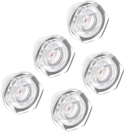 CoCud Vetro Livello Olio Compressore Aria, | Filettatura Maschio M18x1.5mm | Finestra Indicatore Vetro Testa Esagonale Alluminio - (Applicazioni: Accessori Cambio), 5Pz