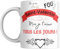 Gwenmode Mug Amour Je t'aime - Tasse Message Cadeau Saint Valentin Copine Fiancée Amoureux Mari Femme Anniversaire