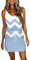Kleid Damen Kleider Ab 50 Jahren Glitzer Kleid Sommerkleider Damen Leichte Freizeitkleid Mit Taschen Damen Kleid Italienische Mode Damen Hochzeitskleider Für Damen Strandkleid Damen（2-Sky Blue,XL）