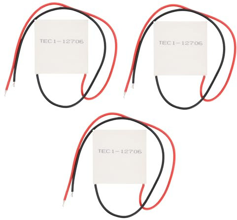 APKLVSR 3 Stück TEC1 12706 Thermoelektrischer Kühler,TEC1-12706 Kühlkörper Thermoelektrische Peltier Modul 12V 6A 60W für Halbleiterkühlung
