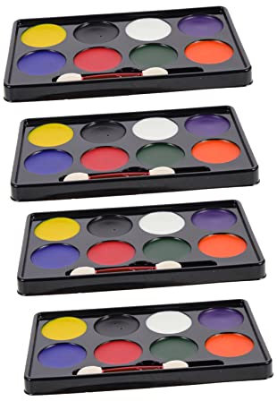 KONTONTY 4 Pz Pittura del Viso Pittura facciale Adorn Pittura per Il Viso della Bandiera Nazionale Kit per truccare Il Viso rifornimento del Festival Vernice per Il Trucco del Viso plastica