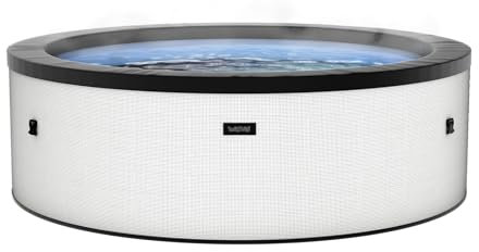Wave Tahoe Eco Foam Spa | Tragbarer Outdoor-Hot Tub mit schneller Aufheizung | Strapazierfähiges PVC-Material | Einfacher Aufbau (Pebble White, 6 Person)