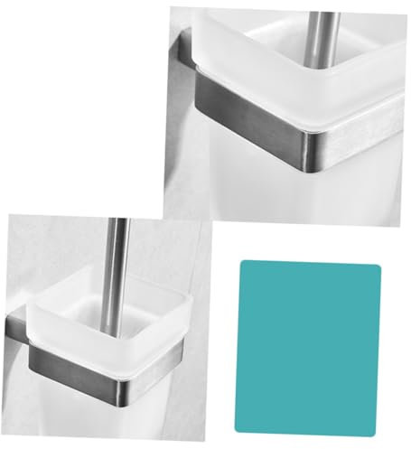 PRETYZOOM Stainless Steel Toilet Bowl Brush Holder Rustproof Storage Cup Wall-mounted Bathroom Accessory
