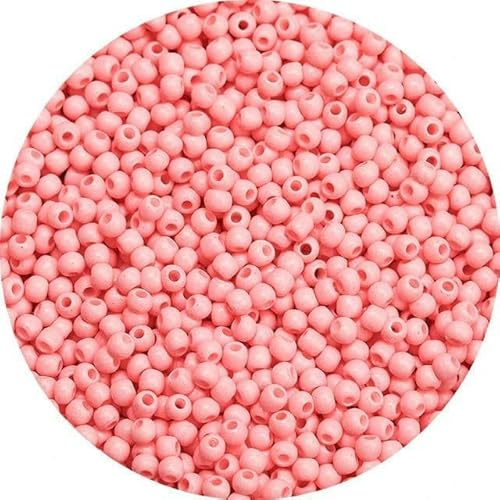 2 mm Glasperlen, runde Perlen zum Selbermachen für Armbänder, Rocailles-Perlen für Kinder und Frauen, handgefertigte Schmuckherstellung, R3-2 mm x 1200 Stück, 10 g