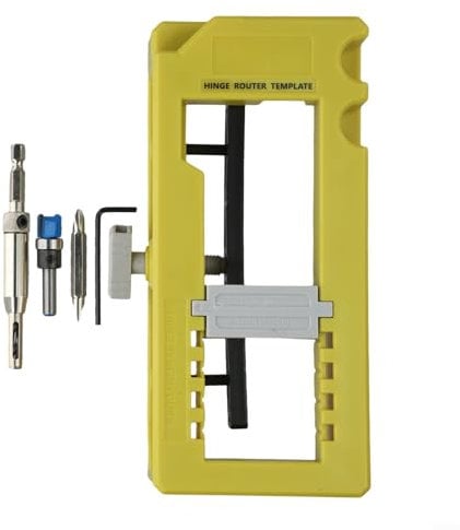 Eawfgtuw Door Hinge Installation Kit, Mortiser Template Bundled Door Latch Installation Kit, Router Template With Non-slip Pads for Accurate Chiseling and Scoring