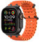 MoKo Bracelet Amélioré en Silicone Sport Océan pour Apple Watch 49mm/46mm/45mm/44mm/42mm - Serie 10/9/8/7/6/5/4/3/SE2/SE/Ultra/Ultra2 - Unisexe, Noir/Orange