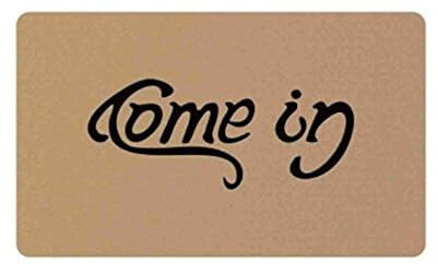 OOAHJEID Absorbent flannel doormat Funny Go away come in Mat Doormat Indoor & Outdoor