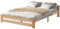 SogesPower Kiefernholz-Bett 140x200 cm mit minimalistischem Design, Natürliches Futonbett mit beruhigender Optik & direkter Matratzenlagerung, Ideal für Gästezimmer