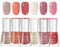 Nail Polish Set - 6Pcs Quick Dry & Long Lasting Nude Pink Red Glitter Nail Varnish Kit - 8ML No UV Needed Air Dry Water Based Natural Holographic Nail Polish Sets for Women Girls DIY Nail Art at Home
