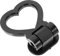 FUNOMOCYA 1 Pz decorazione del gancio di traino arredamento del gancio di traino gancio traino in plastica gancio traino anteriore anello universale AbS Black