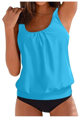 Two Piece Sets for Women 2 Set Tankini UK Bikini Big Busted Stretchy Swimming Costume Plus Size Lavender Womens Top Sports Swimsuits Sexy One Swimsuit Women's Bottoms Bottle Green Black
