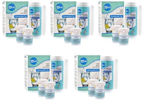Sxmrmnx 5X 17-in-1 Complete Water Test Kit for Home,500 Strips + 10 Water Testing Kits for Drinking Water Easy Testing, PH, Lead