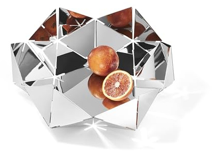 Philippi LOTUS Edelstahl-Dekoschale, Origami-Design, Hochglanzpoliert, Spülmaschinenfest, 1,8mm Materialstärke