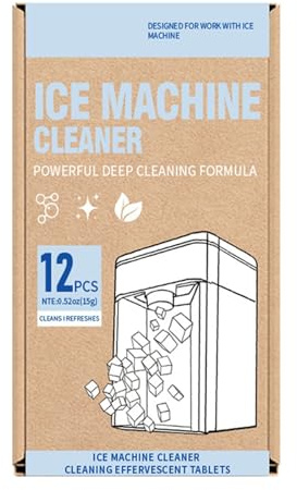 Eismaschinen-Reiniger, Eiswürfelbereiter-Reinigungstabletten, Ice Machine Cleaner Maker Descaler,Reinigungstabletten, Entkalker für Arbeitsplatte Entfernt Effektiv Hartes Wasser, Kalk Gerüche (1)