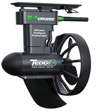 Camolech K4 400W bürstenloser SUP Motor, elektrischer Finnen-Paddel-Board-Booster für Kajak, 9,1 kg Schub Universal-Unterwasser-Schub-Kit mit Bluetooth-Fernbedienung (No Batterie)